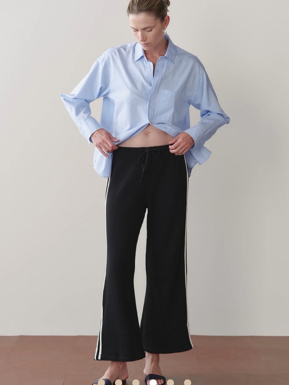 DONNI. The thermal crop stripe pant. NEVER WORN - Picture 4 of 4